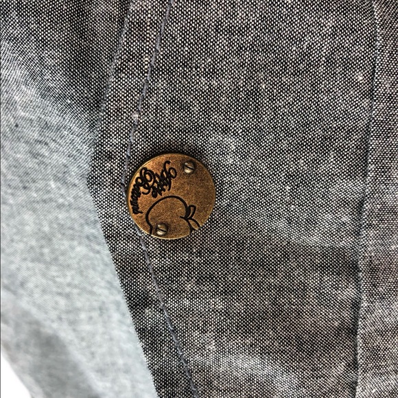 Apple Bottoms Grey Cotton jean Cute romper size XL - Picture 4 of 8